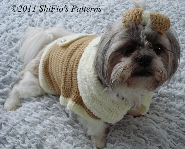 DOG COAT PET CROCHET PATTERN #179 by ShiFios Patterns  