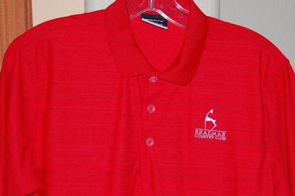 BRAEMAR COUNTRY CLUB NIKE FITDRY GOLF SHIRT YOUTH LARGE  