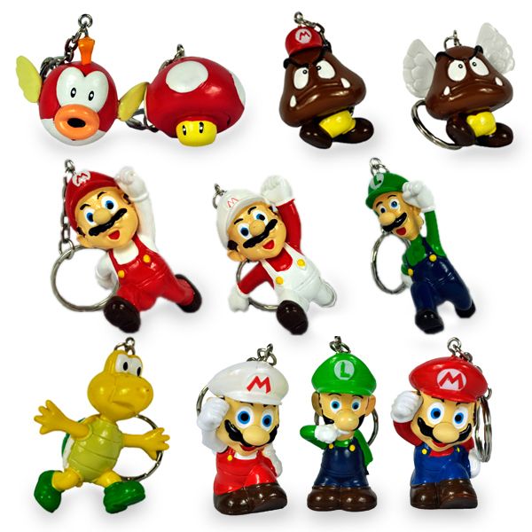 Set NINTENDO SUPER MARIO BROS Figure Key Chain 11pcs M103  