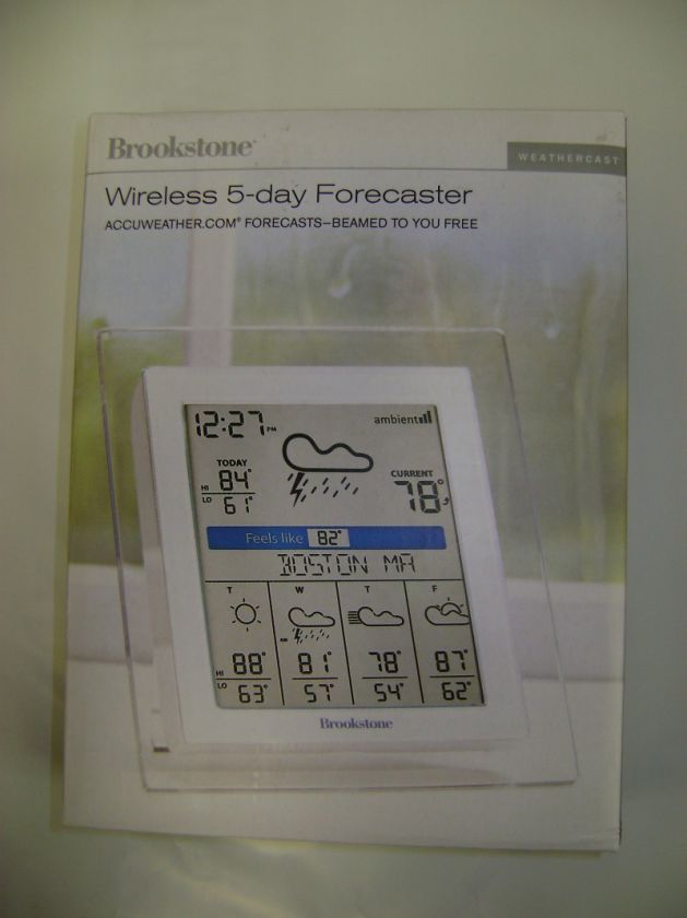 Brookstone WeatherCast 5 DAY Accu Weather Forecaster 883594014277