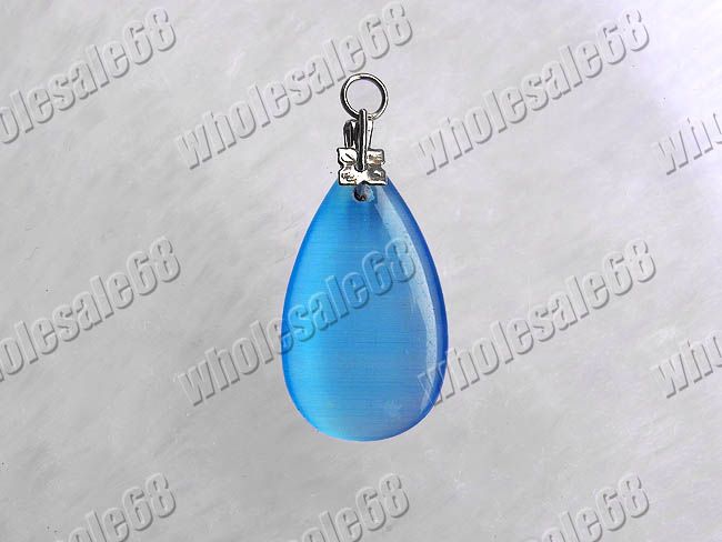 WHOLESALE 200 loose drop cat eye gemstone BEADs pendant  