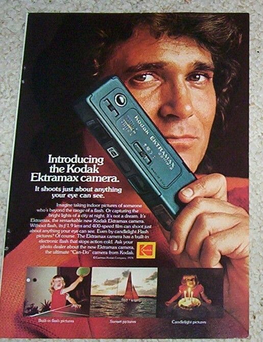 1978 ad page   MICHAEL LANDON Kodak cameras Ping Pong vintage PRINT 