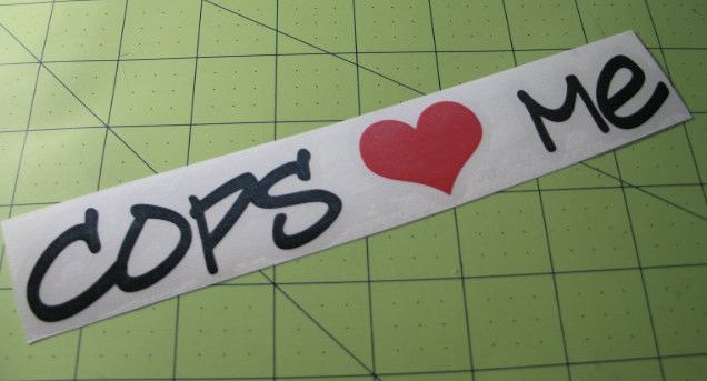 COPS LOVE ME Decal JDM IMPORT DRIFT STANCE STICKER  