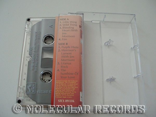 The Great JIMI HENDRIX Live Cassette India Jim Morrison  