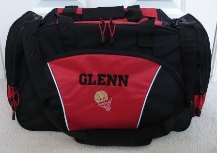 Personalized Duffel Bag Basketball Sports Team Monogram  