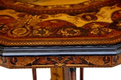 19TH CENTURY ANTIQUE ITALIAN INLAID SORRENTO TABLE  