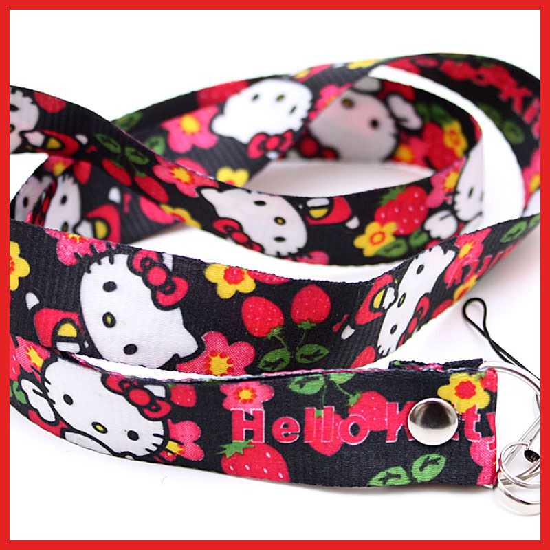 Sanrio Hello Kiitty Key Chain / Lanyard / ID Holder Kittys Garden 