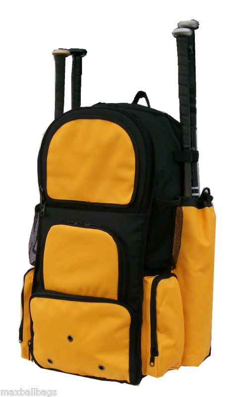 Black/Gold Chita II Softball Baseball Bat Backpack  