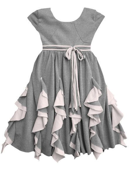 Isobella & Chloe Spring 2012 Light Gray & Pink Bayside Dress Sizes 4 6 