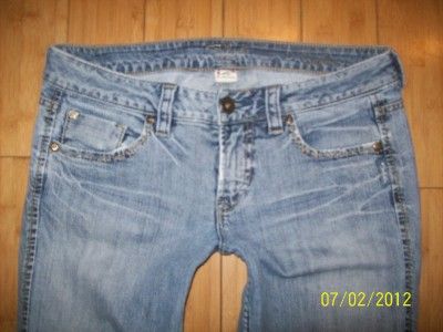 Womans Low Rise Silver LOLA Jeans Sz 29 x 33  