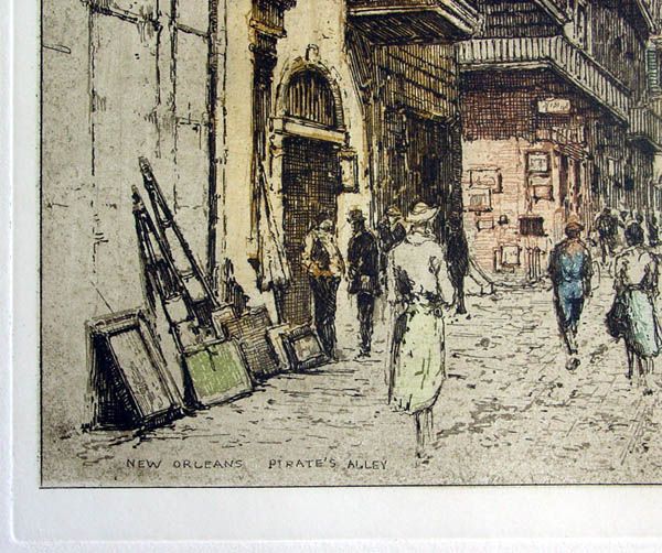 Original Eidenberger etching New Orleans  