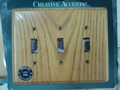 TOGGLE CREATIVE ACCENTS WOOD LIGHT OAK WALL PLATE  