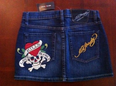 ED HARDY JEAN SKIRT   SIZE 27  