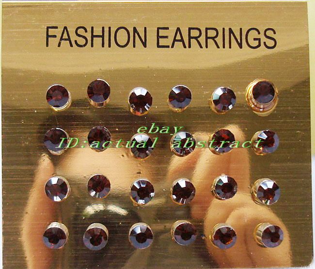 wholesale144xCzech rhinestone crystal earring &display  