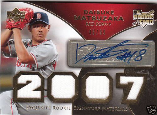 Daisuke Matsuzaka 07 Exquisite RC Auto Gold #169 46/99  