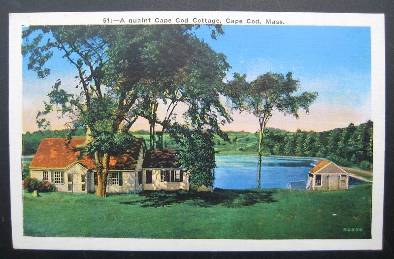 CAPE COD MA, QUAINT COTTAGE POSTCARD SAGAMORE BEACH CDS  