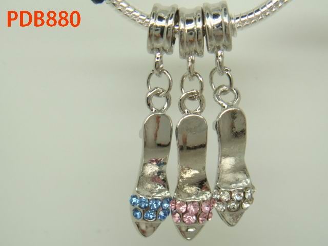 high heel shoe dangle Bead Fit European Bracelet B880  