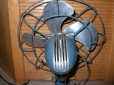   BLUE WESTINGHOUSE ROTATING ART DECO ELECTRIC FAN MODEL A010  