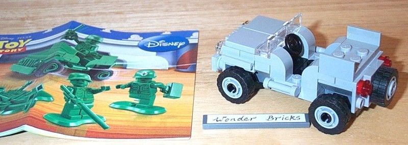 Lego Toy Story ARMY JEEP 7595 Remake in Light Gray 60pc  
