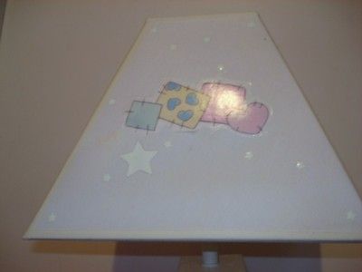 Nursery Baby Lamp Hand Made White Glow In The Dark Deca  