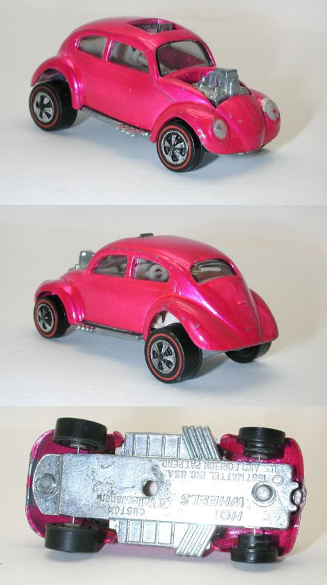 Redline Hotwheels HOT PINK 1968 CUSTOM VOLKSWAGEN NICE  