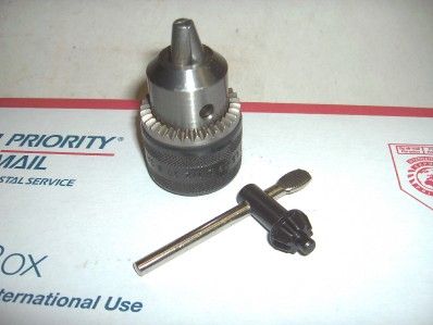 Rohm Jacobs Drill Chuck & Key NEW 1/2   20 Thread  