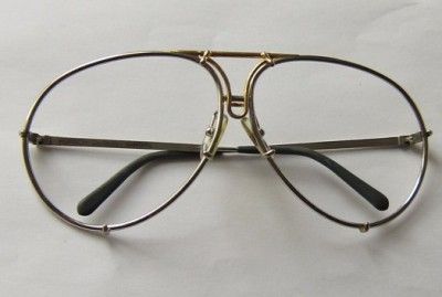 VINTAGE PORSCHE DESIGN CARRERA SUNGLASSES AVIATOR AUSTRIA LARGE SILVER 