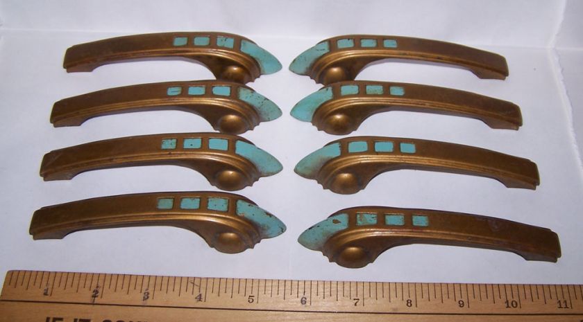 ANTIQUE Vintage Art Deco DRAWER / DOOR PULLS   Matched Set  