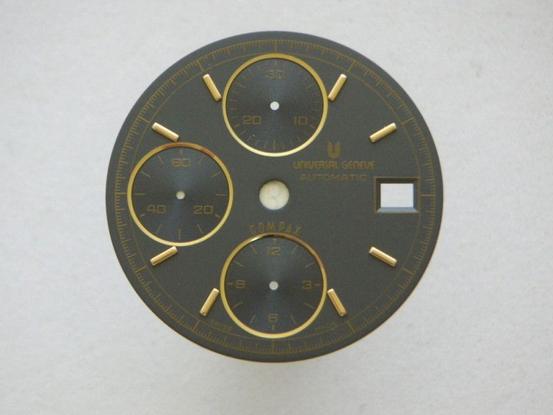 Original Vintage UNIVERSAL Genève Compax Watch Dial NOS  