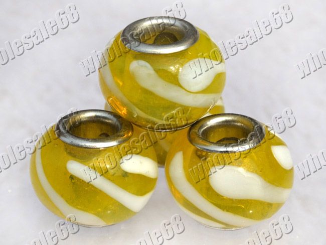 Lots 200pcs dichroic Murano Glass Silver Plated beads  