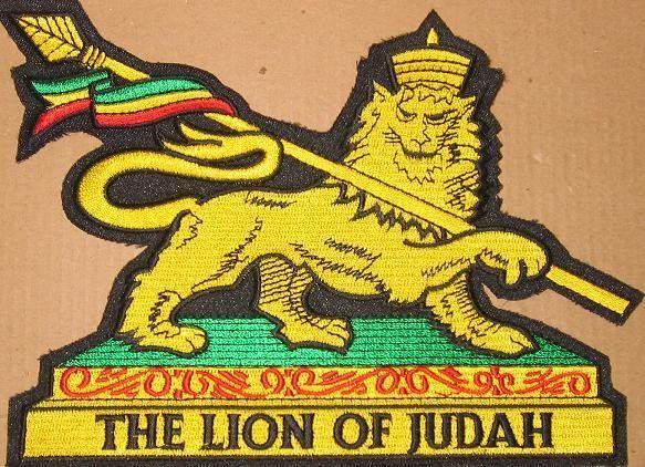 RASTAFARI LION OF JUDAH PATCH KING RASTA JAMAICA LARGE  