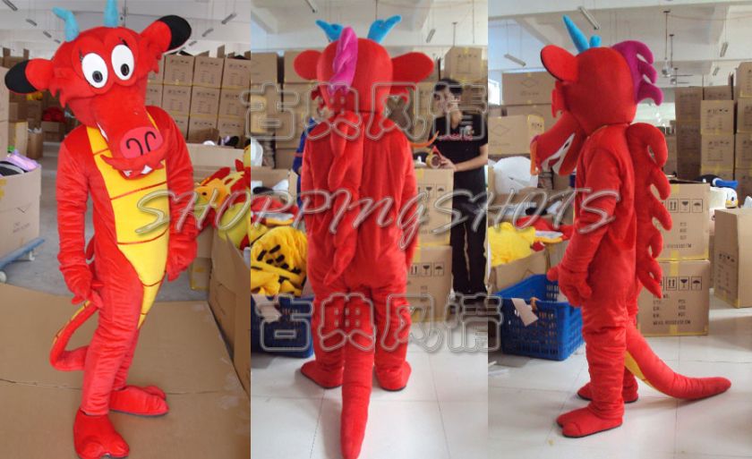 big dragon Mascot Costume Fancy Dress R00078 adult suit one size 