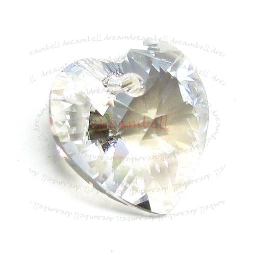 Swarovski Crystal Heart Charm Moonlight AB 14mm 6228  