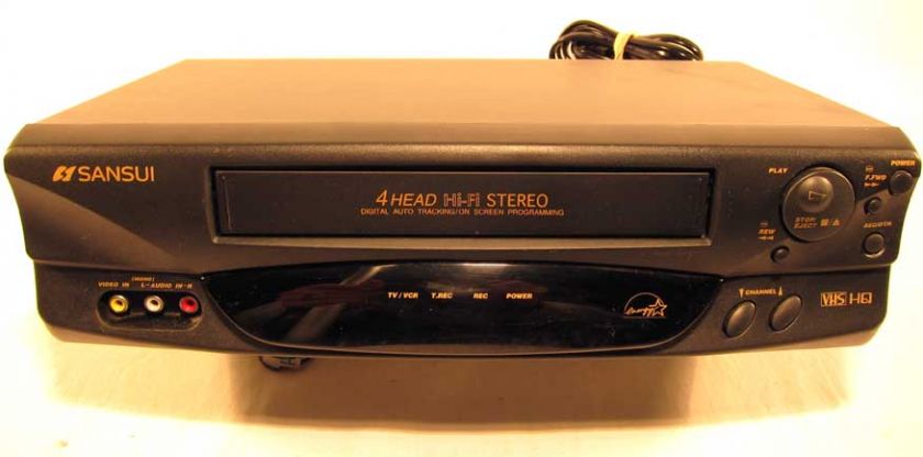 Sansui VHF6010D 4 Head Hi Fi Stereo VCR VHS Tape Player Digital 