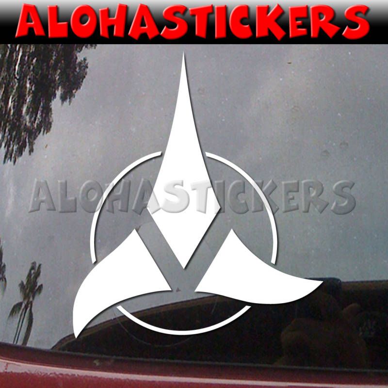 KLINGON EMPIRE SYMBOL Vinyl Decal Star Sticker Trek E22  