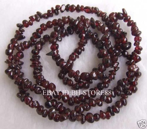 8mmFreeform Natural Garnet Beads String 35   