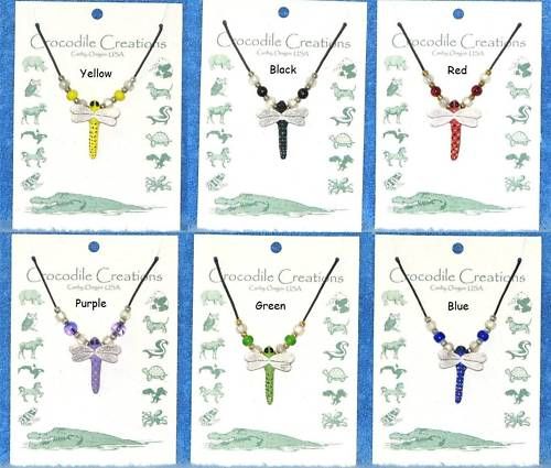 DRAGONFLY NECKLACE TOTEM GARDEN POND INSECT FROG PAD 47  