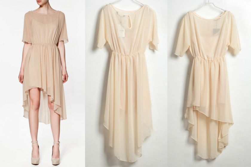   Elegant Sleeveless Asymmetric Hem Tail Elastic Dress Send Dress Iui