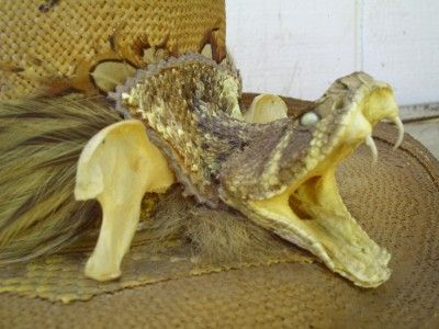 VERY RARE Vintage Charlie One Horse Rattlesnake 1 Cowboy Hat 7 3/8 