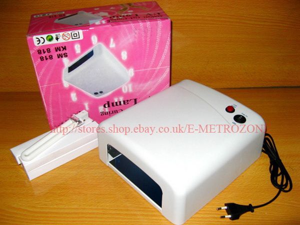 36W Nail Art UV Gel Curing Lamp Dryer Light White/Pink  