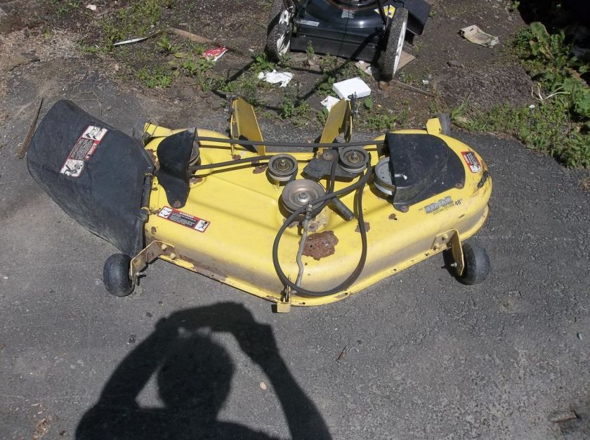 John Deere L120 L130 Tractor 48 Mower deck with Belt, Mulch Cap, and 