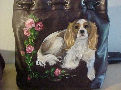 STUNNING CAVALIER KING CHARLES SPANIEL HANDBAG PURSE  