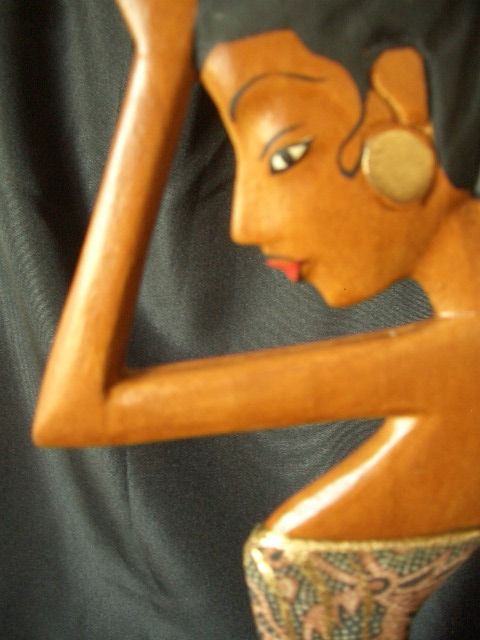 15 Hand Carved Wood Sculpture with Batik Clothings and Paintings
