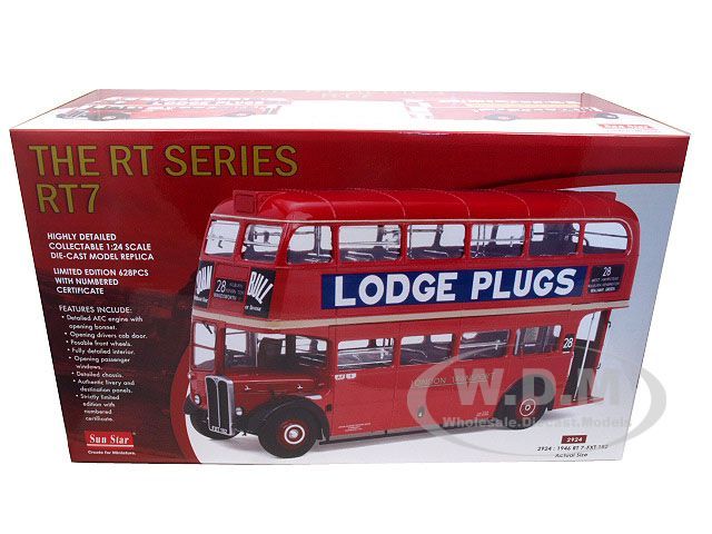 1946 LONDON DOUBLE DECKER BUS RT 7 FXT 182 1/24 2924  