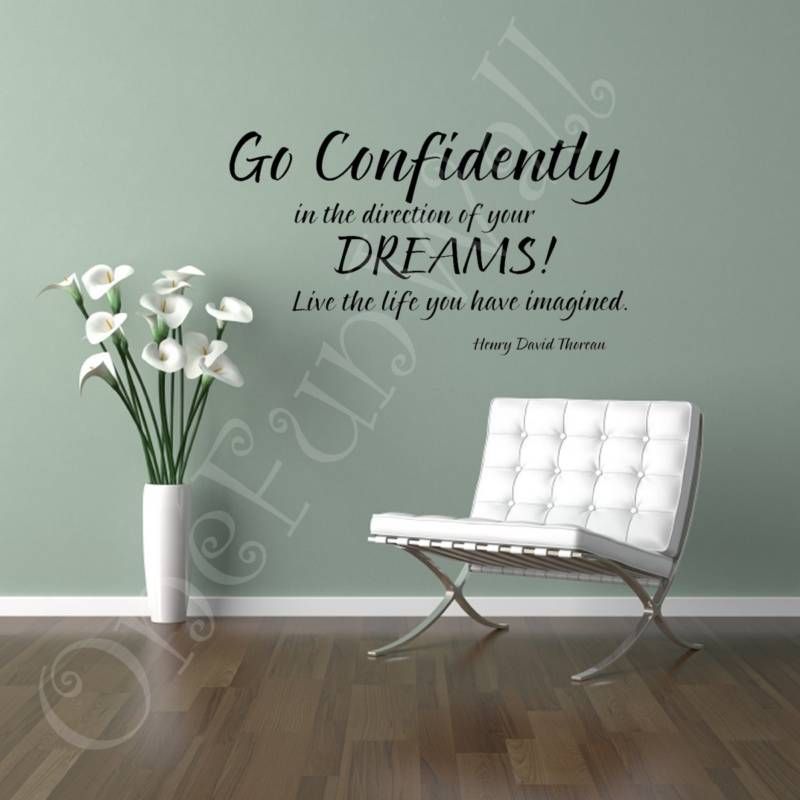 Go Confidently Vinyl Wall Saying Decal Sticker 17x30  