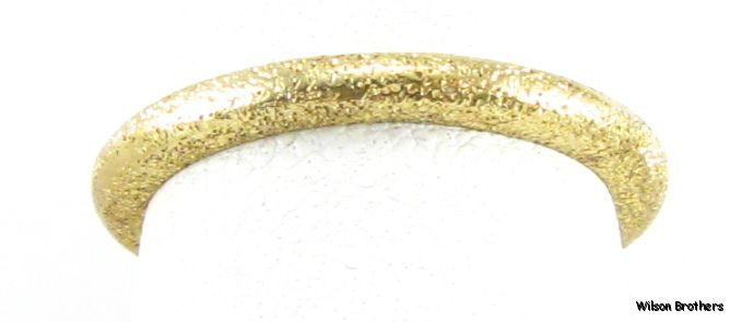 18k Solid Gold Fashion Textured Band RIng   Sandblasted Retro Womens 