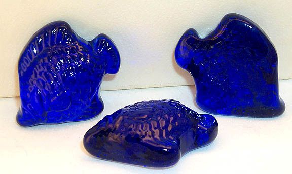 Fish Grouper Fish image glassnugget collectible 3 pcs 643407018232 