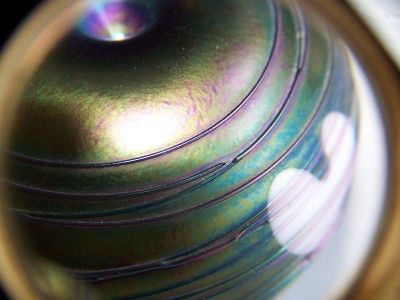 Terry Crider Art Glass Paperweight 1980 Iridescent  