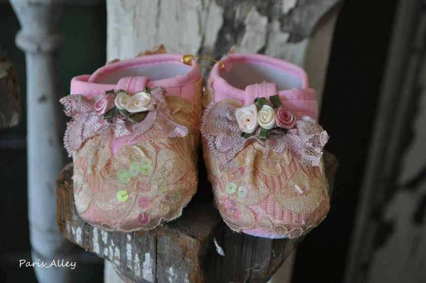 Fairy Dust~ Vintage Toddler Reborn Baby Doll Shoes  