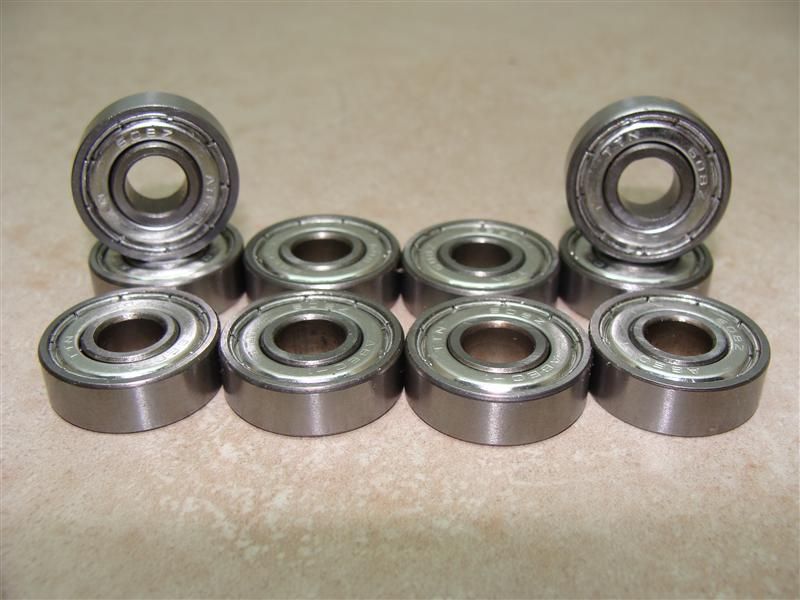 10) 608 Z 8x22x7 Quality Bearings 608Z ABEC 1 NEW  